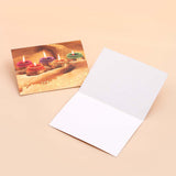 Golden Diwali Seasons Greeting Card Pack Of 10