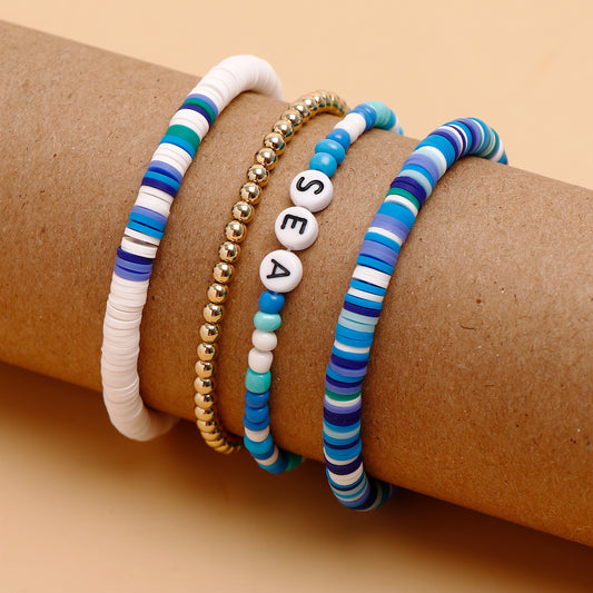 Sea Blue Multi Layer Bracelet Set