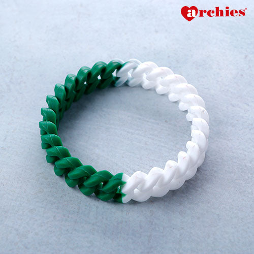 White and Green Friendship Band