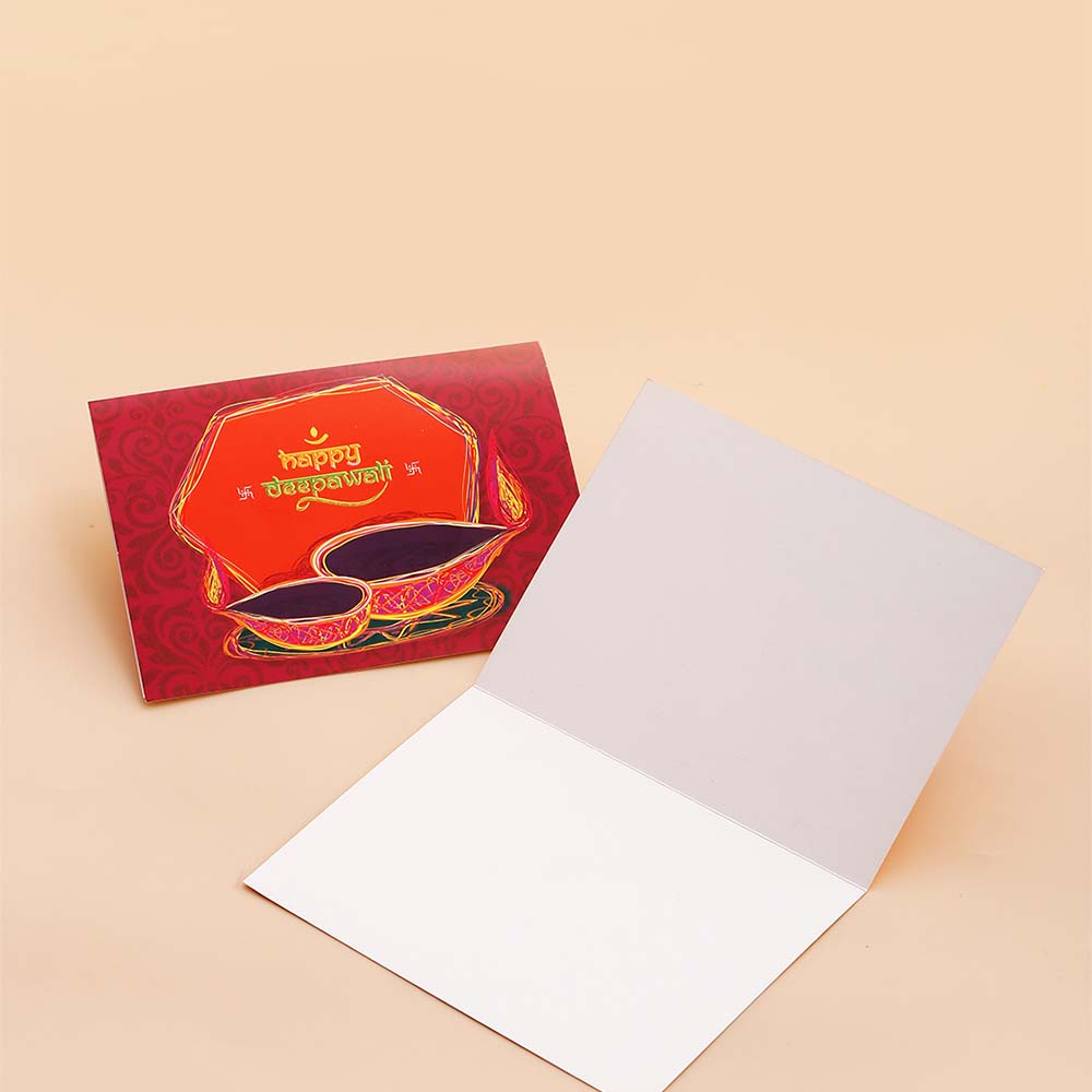 Shubh Deepavali Seasons Greeting Card Pack Of 10