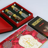 Ajmal Gold Series Perfume with Rakhi Greeting Card and Hersheys Chocolate Bar