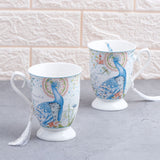 Blue European Classic Vintage Couple Mug