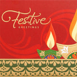 Traditional Diwali Seasons Greeting Card Pack Of 50