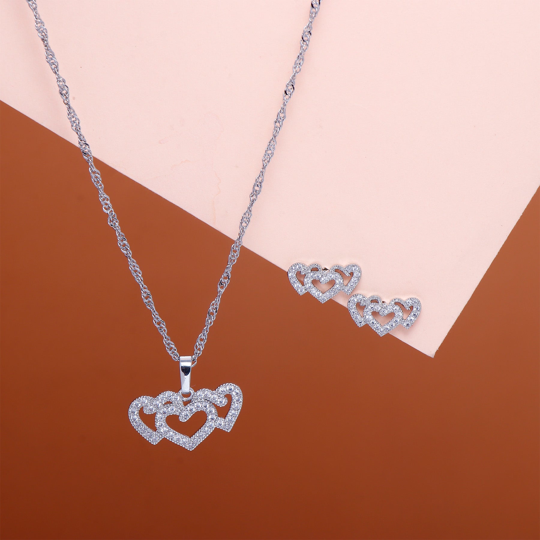 Amora Pendant with Earring Set