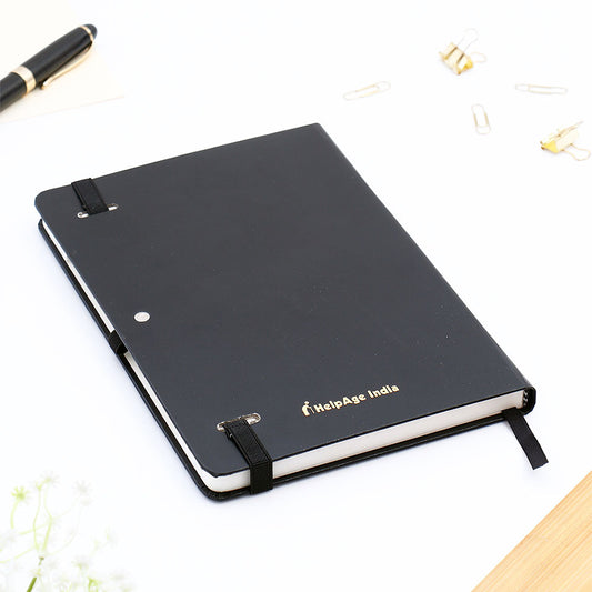Black Hardbound Corporate Journal with Pen