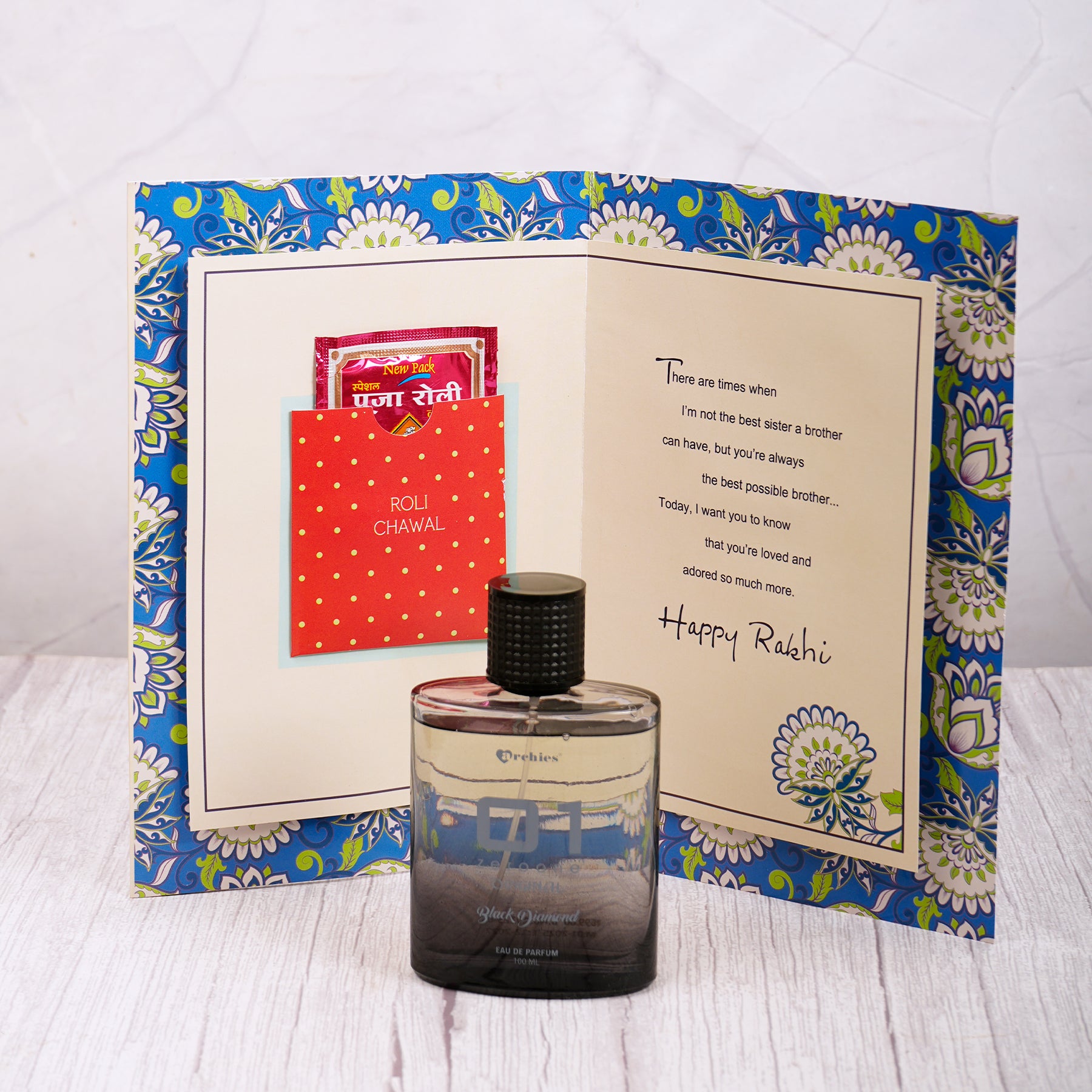 Black Diamond Perfume with Brother Greeting Card