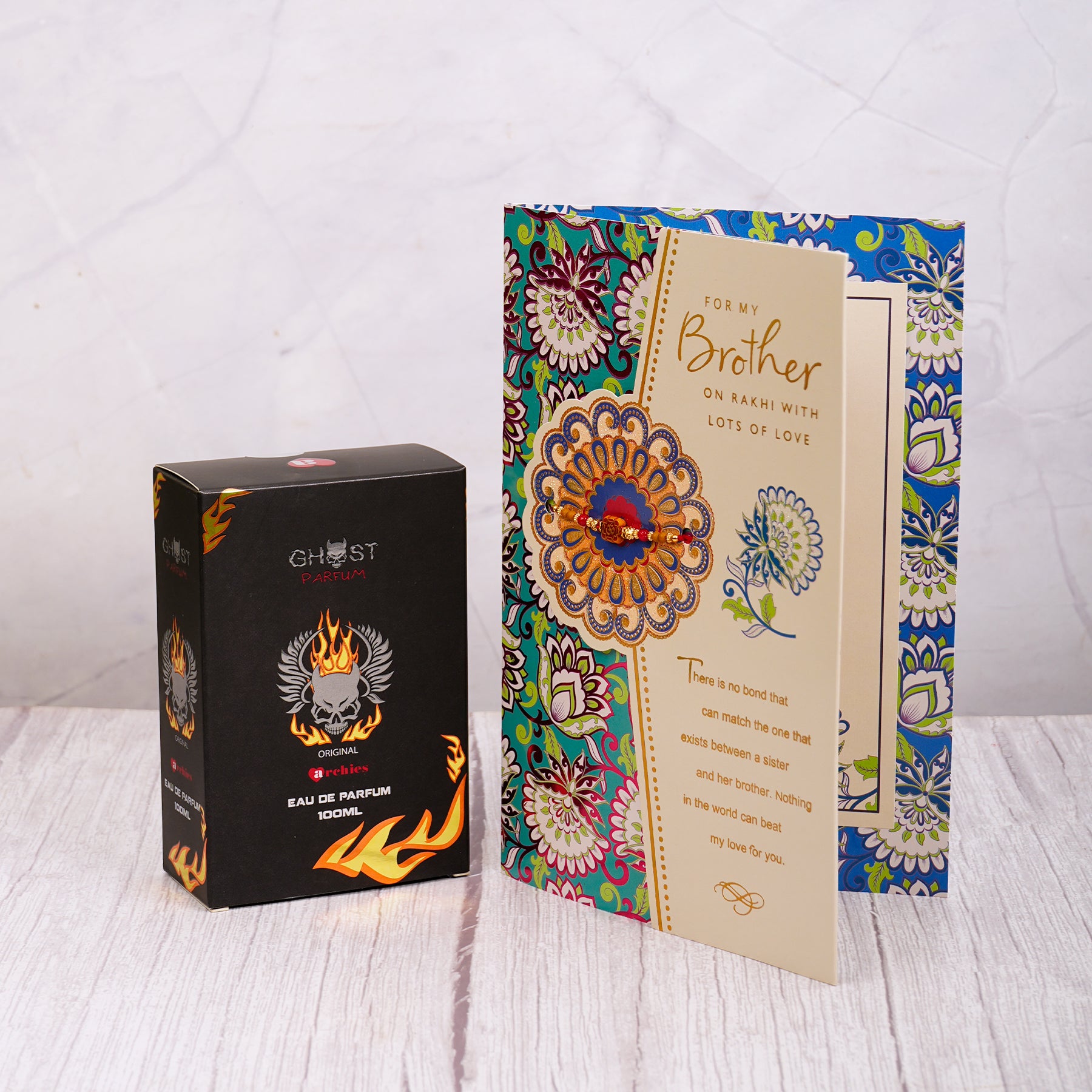 Ghost Perfume with Brother Greeting Card