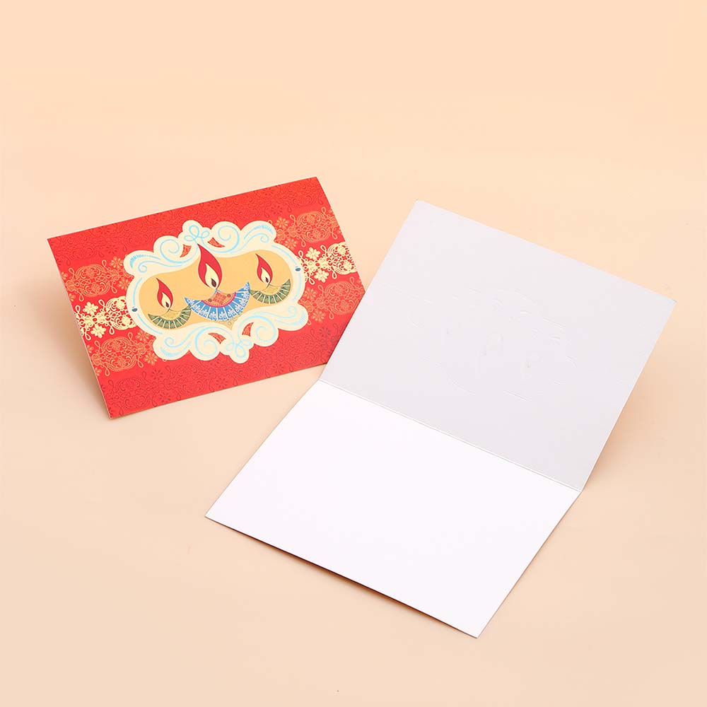 Sweet Diwali Seasons Greeting Card Pack Of 10