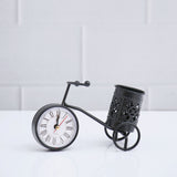 Bicycle Pen Stand Figurine Clock