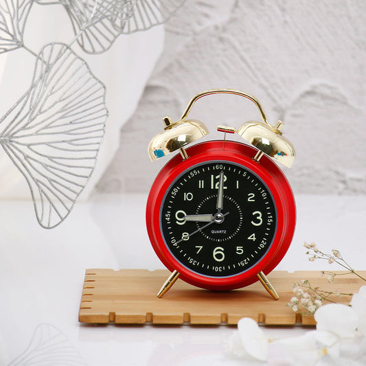 Red Twin Bell Alarm Clock