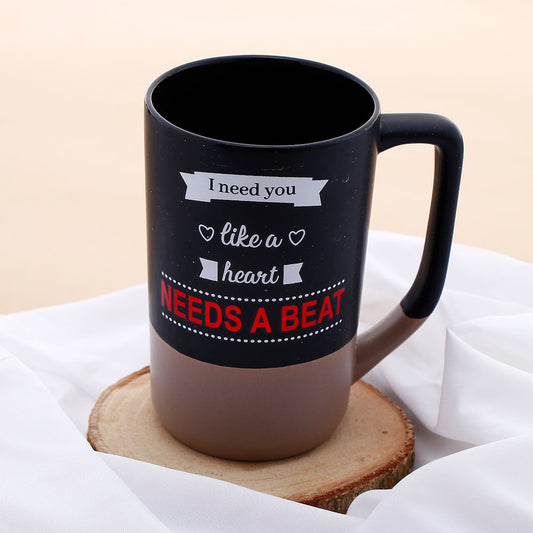 Need A Beat Quoted Cork Base Beer Mug