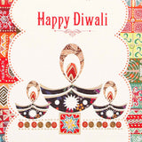 Happy Diwali Seasons Greeting Card Pack Of 10