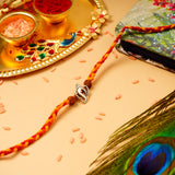 Rudraksh Ganesha Premium Silver Rakhi