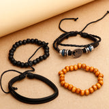 Old Tree Beaded Multilayer Leather Bracelet