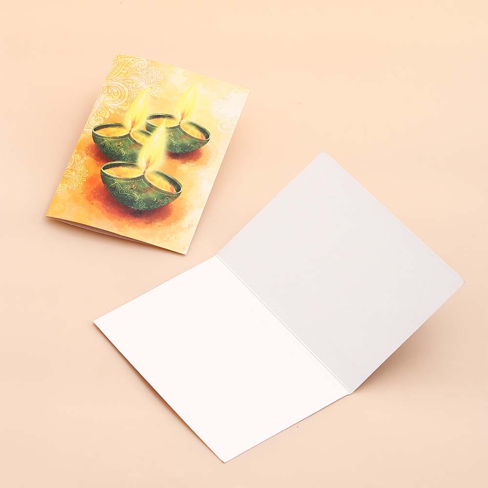 Cheerful Diwali Seasons Greeting Card Pack Of 10