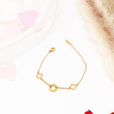 Golden Clover Accent Bracelet