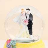 Yellow Love Romantic Couple Musical Snow Globe