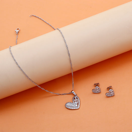 Candy Heart Pendant with Earring Set