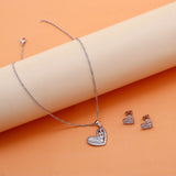 Candy Heart Pendant with Earring Set