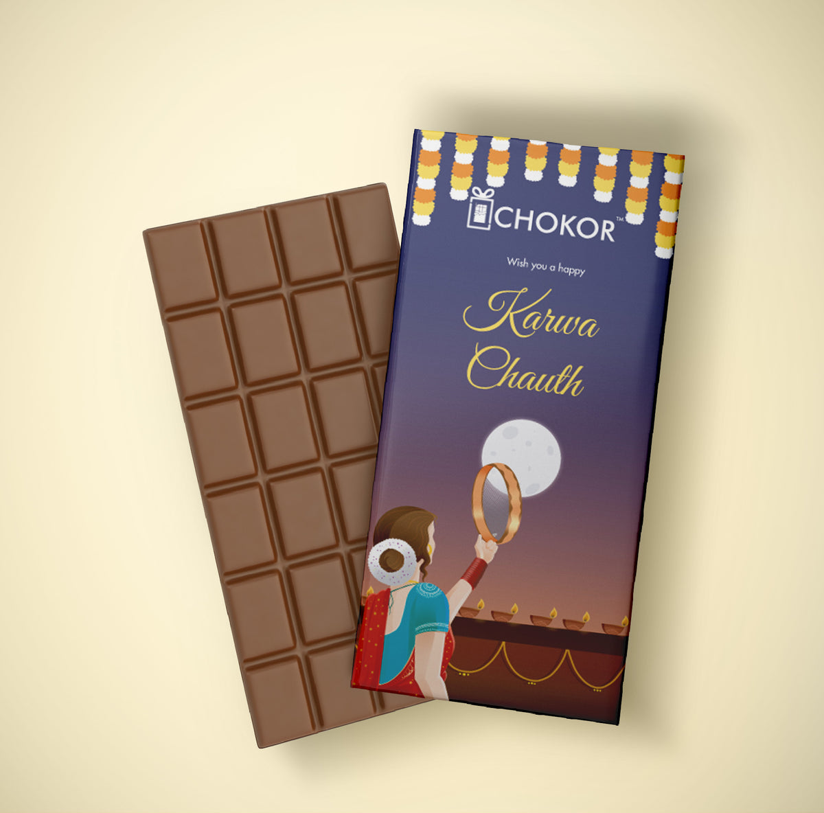 CHOKOR  Karwa Chauth - Blueberry Flavoured Chocolate Bar