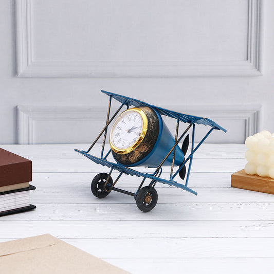 Aircraft Table Clock - Blue