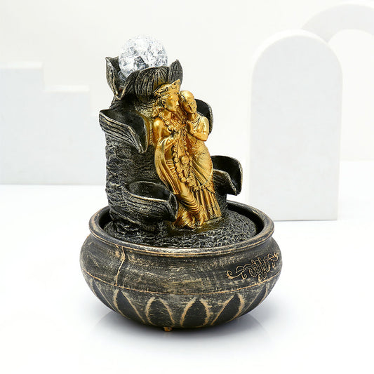 Radha Krishna Spiritual Fountain with LED Light
