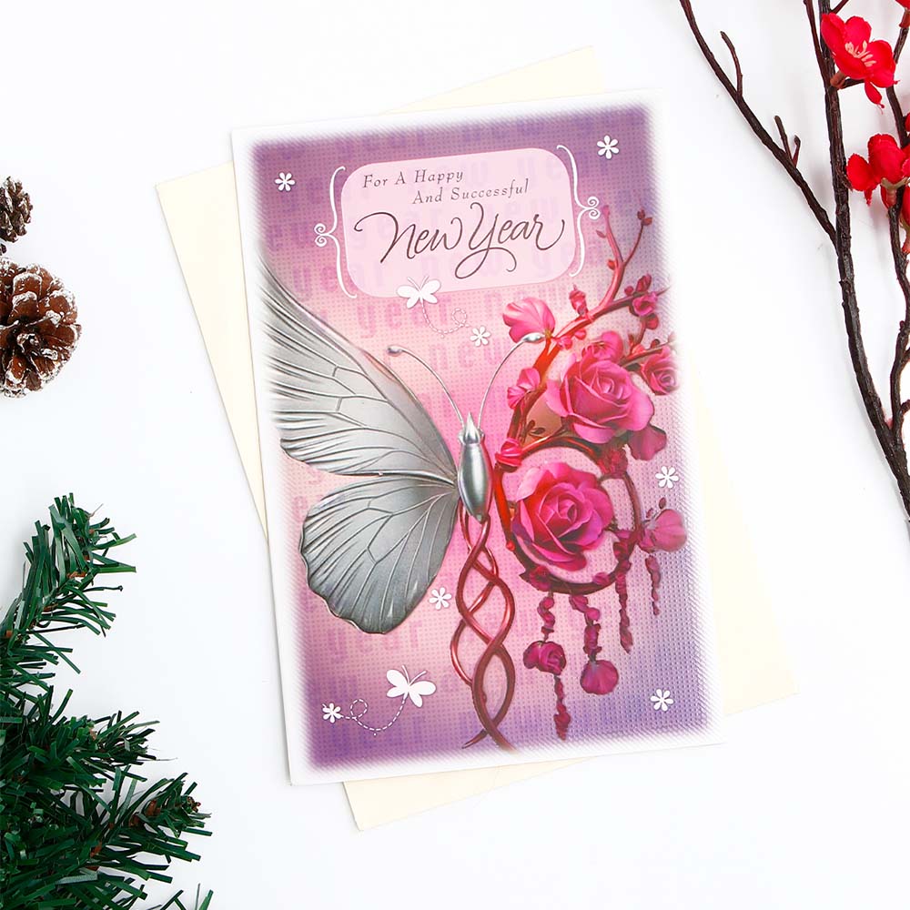 Success and Joy New Year Greeting Card with Envelope