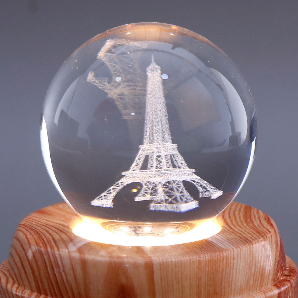 Eiffel Tower Crystal Ball Lamp