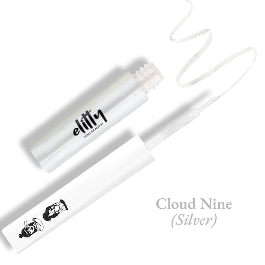 Elitty Silver Metallic Pop Coloured Eyeliner - Cloud Nine (4ml)