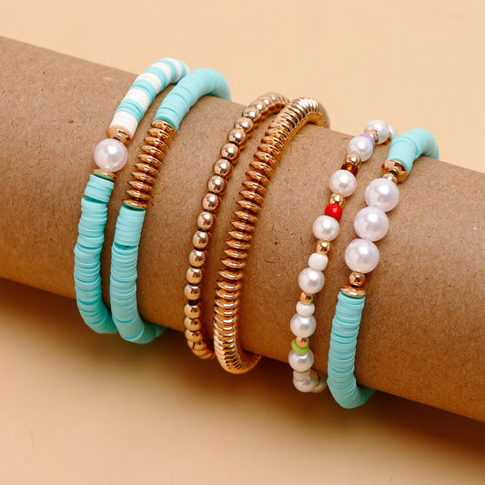 Sea Green Multi Layer Bracelet Set
