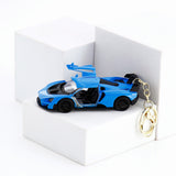 Blue Sports Car Keychain
