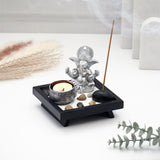 Silver Ganesha Incense Stick Holder