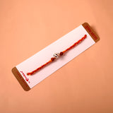 Rudraksh Ganesha Premium Silver Rakhi