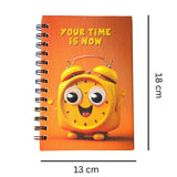 Clock Theme Googli Eyes Spiral Notebook