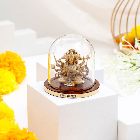 Panchmukhi Hanuman Idol - Gold