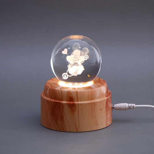 Mickey Character Crystal Ball Lamp