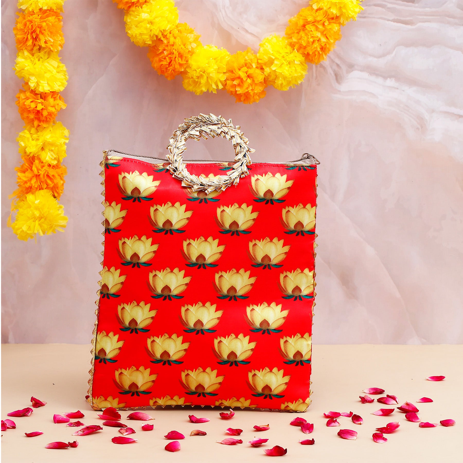 Shree Ganesha Idol with Red Bag and Modak 250 GM
