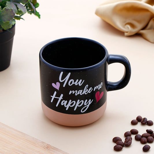 You Make me Happy Quoted Cork Base Mug