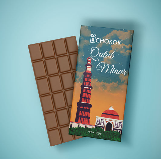 CHOKOR Qutub Minar - Coffee Flavoured Almond Chocolate Bar