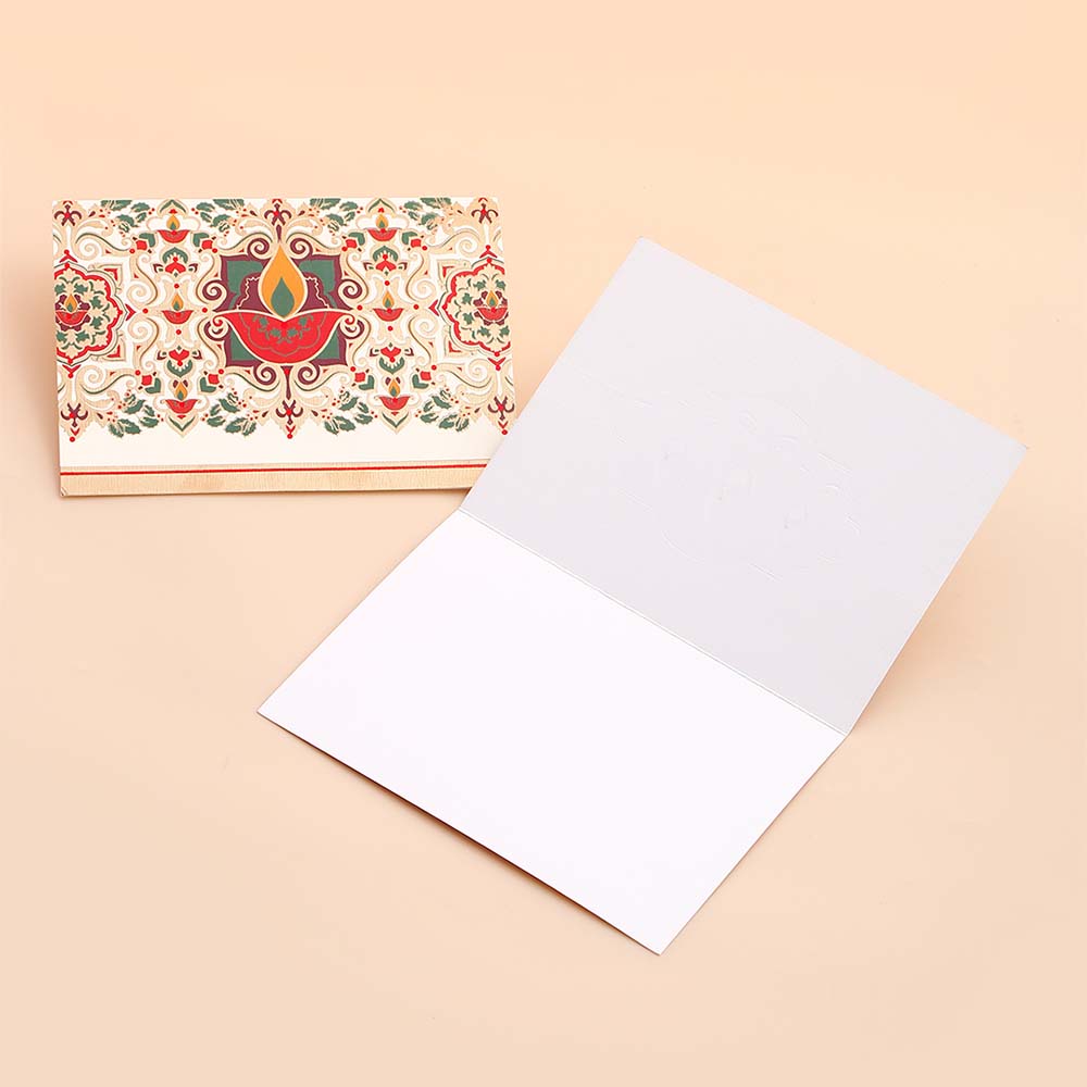 Designer Diwali Seasons Greeting Card Pack Of 50