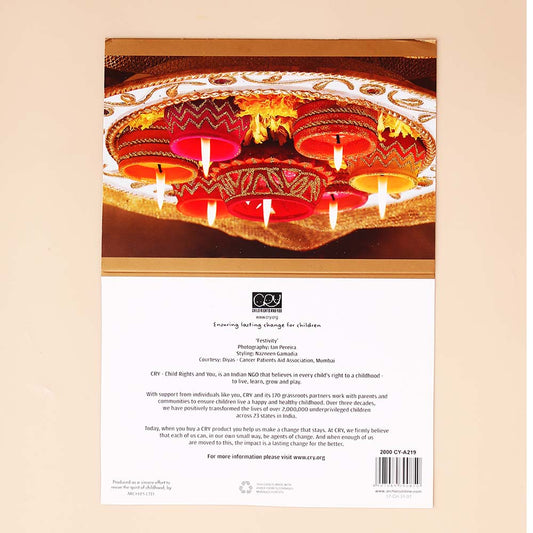 Pack Of 50 Heritage Diwali Seasons Greeting Card