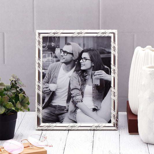 Silver Border Engraved Photo Frame