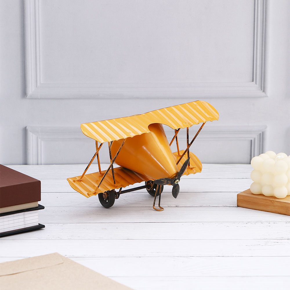 Aircraft Table Clock - Yellow