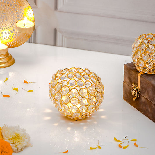 Crystal Tealight Candle Holder - Medium