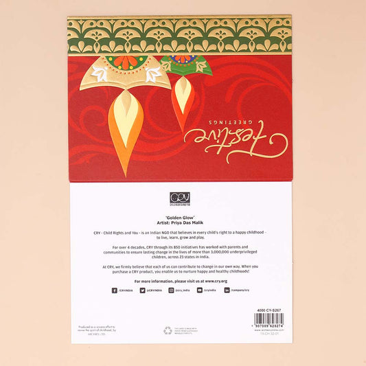 Pack Of 50 Traditional Diwali Seasons Greeting Card