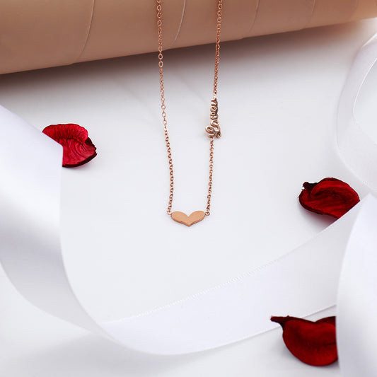 Hearts Embrace Golden Chain Pendant