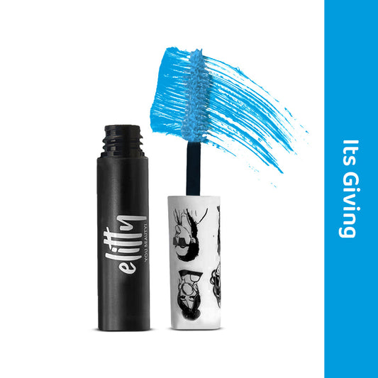Elitty Blue Pop Colored Lush Lashes Mascara - It's Giving - 5 gm