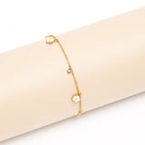 White Flora Golden Bracelet