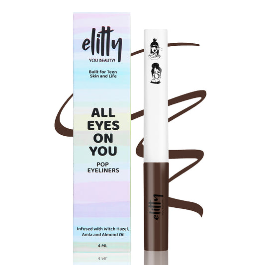 Elitty Brown Matte Pop Coloured Eyeliner -Spill The Tea (4ml)