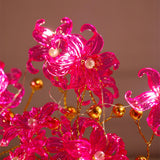 Pink Blossoms in Crystal Vase